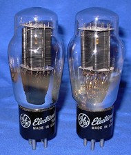 Coppia Tubi Aspirazione General Electric 6A3 Piastra Nera Forte Abbinati Stessa Data 1950