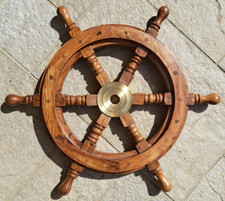 TIMONE in LEGNO MASSELLO x ARREDAMENTO MARINO CASA VACANZE VETRINA NEGOZIO ø 47