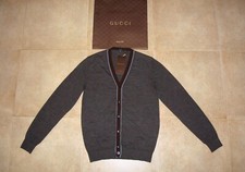 Gucci Runway FIRMATO maglione cardigan lana Maglione M Made in Italy, MOLTO RARO