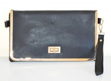 BORSELLO BORSA donna nera oro