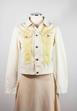 PHARD Jeans Giacca Giubotto Velluto a Coste Leggero Cotton  Giallo Pastello S