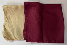 Lotto - 2 quadrati tascabili vintage seta tortora e bordeaux - arrotolati a mano, Made in Italy