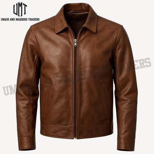Giacca uomo pelle marrone - giacca, |