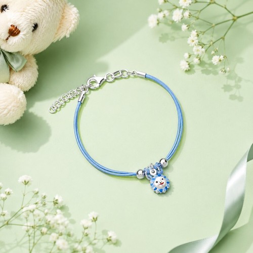 Bracciale charm leone corda - leone,