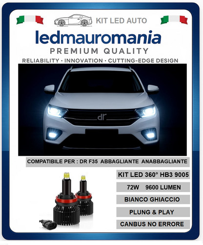 Kit led hb3 72w fari - hb3,