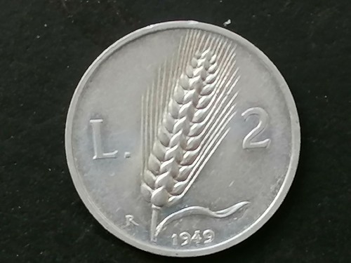 Moneta repubblica lire - 2, 1949