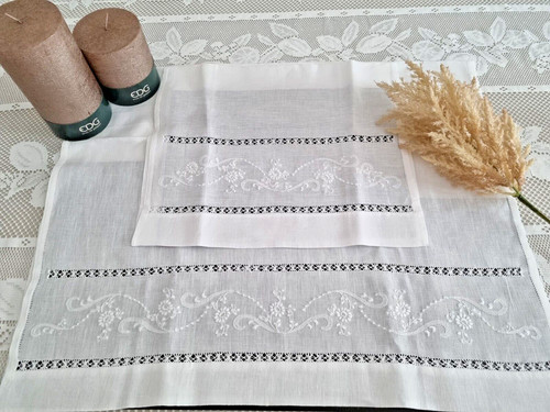 Asciugamani puro lino ricamo - , a