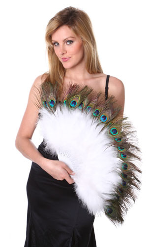 Ventaglio marabou con occhi - con, di