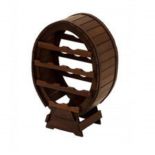 Cantinetta porta bottiglia in legno botte 18 POSTI legno scuro elegante