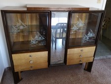 Mobile bar anni 40, con vetrine decorate