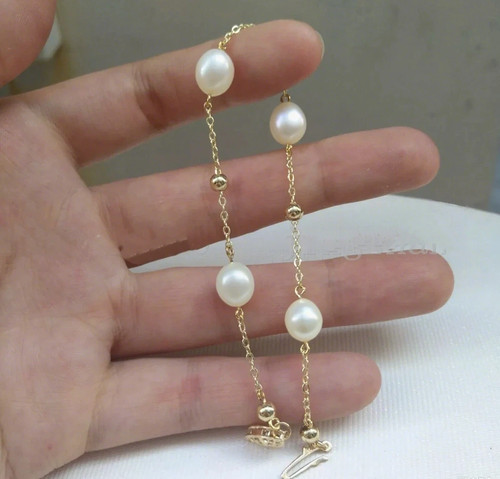 Bracciale perle bianche