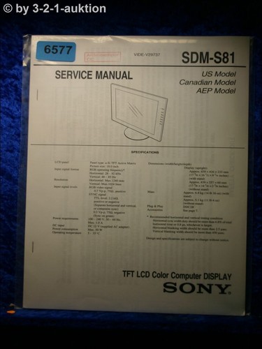 Sony service manual sdm - sony,