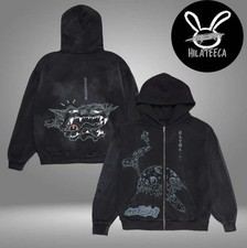 Felpa con cappuccio e zip 3D