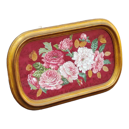 Quadro con cornice dorata - cornice, a