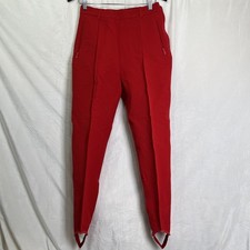 Ralph Lauren pantaloni da sci vintage anni 80 Stirrup nylon lana donna 12 etichetta blu 26x28