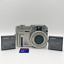 Casio Exilim EX-P600 Digital Camera 6.0MP Silver 2X Battery Sd Card Free Ship