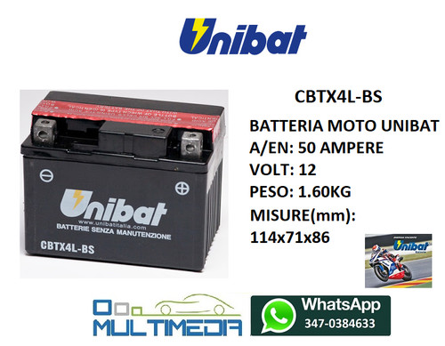 Batteria unibat per piaggio - unibat,