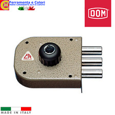 Serratura Di Sicurezza A Pompa per Porte in Legno 3 Catenacci 2 Mandate DOM CR