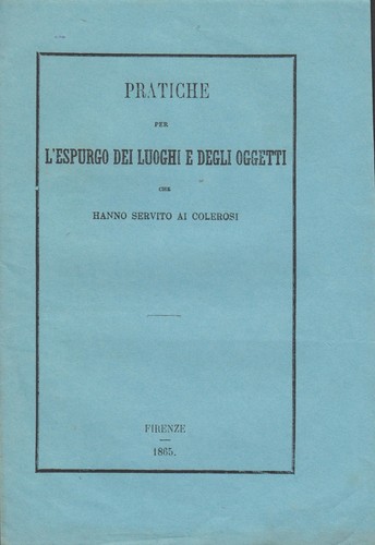 Colera pratiche per espurgo - pratiche, l'espurgo