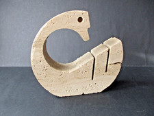 Cigno scultura marmo travertino Fratelli Mannelli anni '70 Enzo Mari g 1214