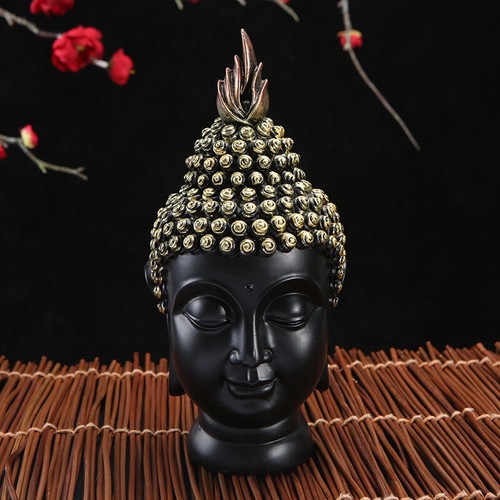 Statua testa buddha oro - di,