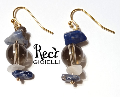 Orecchini unisex con pietre - orecchini,