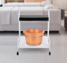 Carrello portapiedi manicure poggiapiedi bagno piedi salone di bellezza portatile 2 livelli