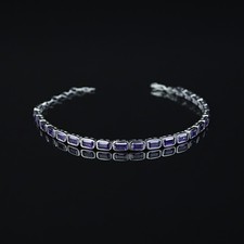 Bracciale Tennis Uomo Argento