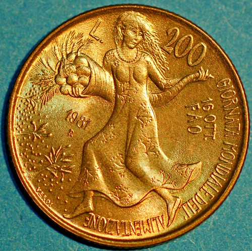1981 italia 200 - lire, fao