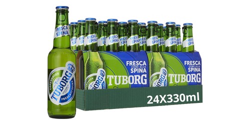 Tuborg cassa con bottiglie - tuborg,