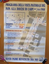 Carpi Manifesto Programma Visita Papa Giovanni Paolo II 1988 Diocesi 