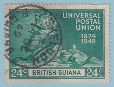 GUIANA BRITANNICA 249 USATO -