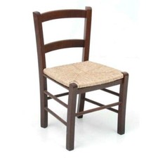 SEDIA MEZZANA IN LEGNO DI FAGGIO SEDUTA IN PAGLIA ADATTA PER CAMINO ETC