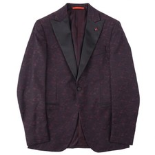 Isaia Burgundy Paisley Brocade