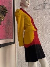 Abito tubino e giacca Moschino Couture designer vintage anni 90-dip due-lana-4