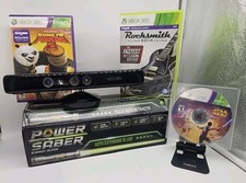 XBOX 360 Kinect Bundle: Star Wars, NEW Saber, Rocksmith, Kung Fu Panda 2 CIB