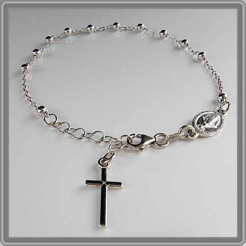 Bracciale rosario argento - in,