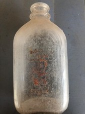 VINTAGE OLD GLASS MILK BOTTLE