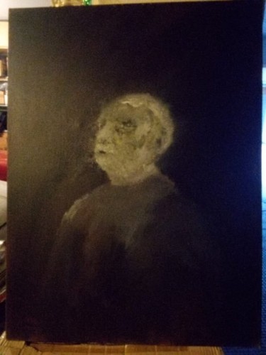 Dipinto olio tela bruno - dipinto, di