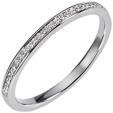 Anello Mezza Fedina Oro Bianco