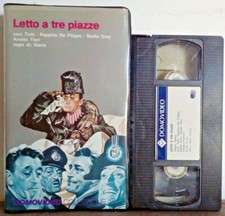 Vhs Letto A Tre Piazze Film Ita Commedia Totò Peppino ex nolo Videocassetta(V00)