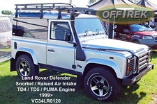 Land Rover DEFENDER Snorkeling adatto 1999> TD5 / TD4 - Presa d'aria sollevata VC34LR0120 