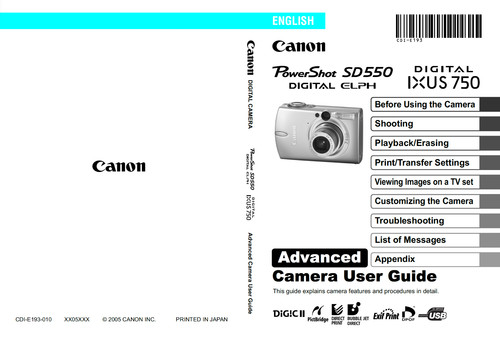Canon powershot sd550 - powershot,