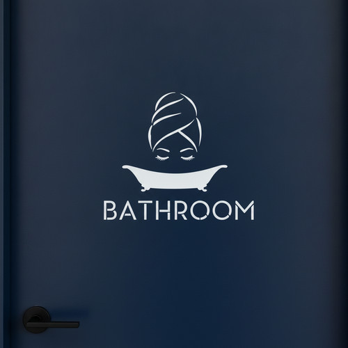 Insegna bagno adesivo - , da