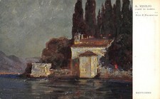 A6154) LAGO DI GARDA S VIGILIO NOTTURNO PITTORE E POLESELLO