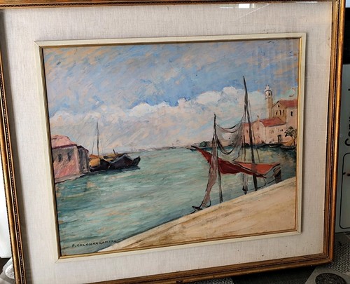 Quadro olio marina p - quadro,