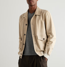 Giacca Pelle Bianca Uomo Pura