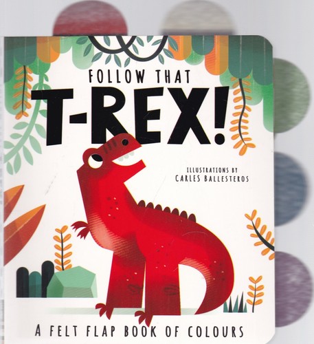 Dinosaur book with felt flaps - book,