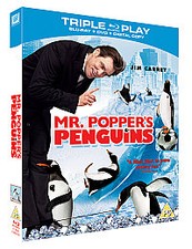 Mr. Popper's Penguins - Triple Play (Blu-ray + DVD + Digital Copy), New DVD, Jim