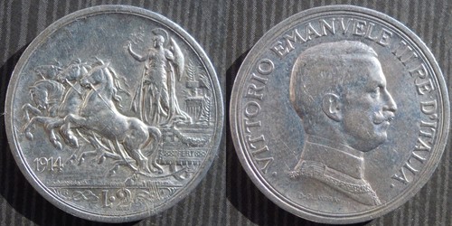 Italy lire 1914 - italy, 2